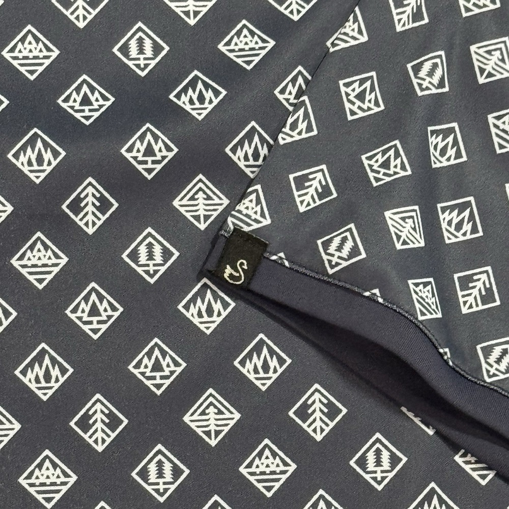 Swannies Golf Polo Shirt Mens Large Geometric Print Short Sleeve Performance - Picture 6 of 10